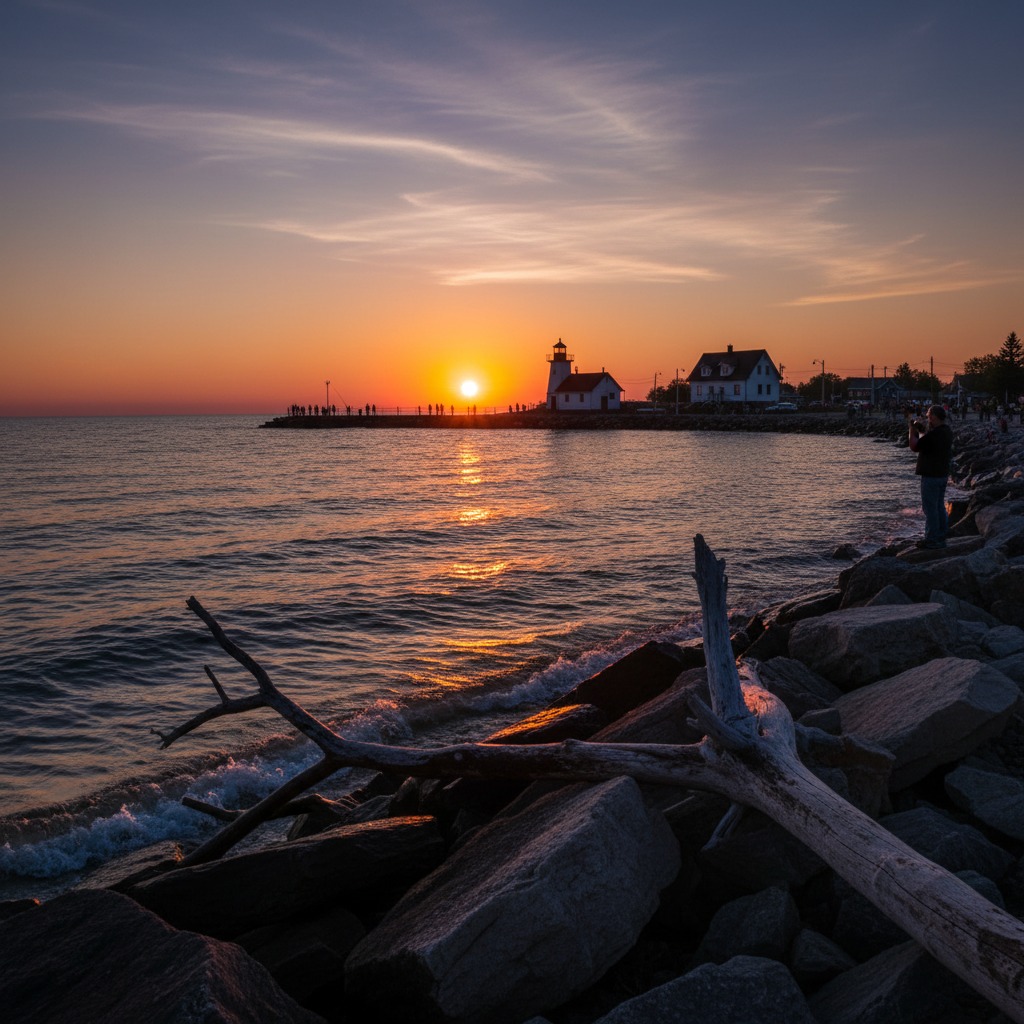 Sunset over Lake Huron from Kincardine