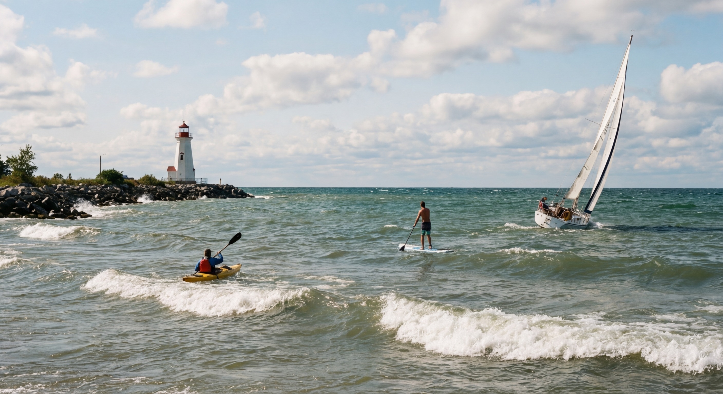 Water sports on Lake Huron